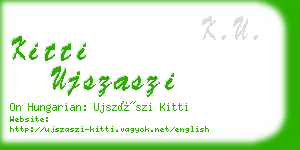 kitti ujszaszi business card